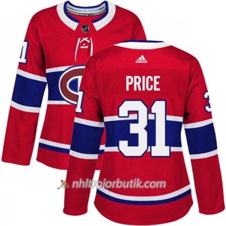 Dame Ishockey Montreal Canadiens Tröja Carey Price 31 Adidas 2017-2018 Röd Authentic
